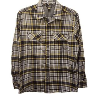 Eddie Bauer Long Sleeve Flannel Button Front Shirt Shacket Men's Size Large Mult